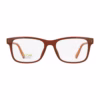 Lacoste L3665 800 - Transparent Dark Orange Lumi eyeglasses front view