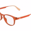 Lacoste L3666 615 - Transparent Orange Lumi eyeglasses angle view