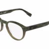 Lacoste L4023 313 - Striped Gradient Olive Brown eyeglasses angle view