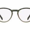 Lacoste L4023 313 - Striped Gradient Olive Brown eyeglasses front view