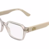Lacoste L4025 264 - Transparent Light Beige eyeglasses angle view