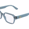 Lacoste L4025 400 - Transparent Azure eyeglasses angle view