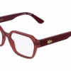 Lacoste L4025 601 - Transparent Light Burgundy eyeglasses angle view