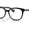 Burberry BE2291 3977 - Black/Print Tb/Crystal eyeglasses angle view