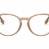Burberry BE2318 3856 - Transparent Brown eyeglasses angle view
