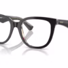 Burberry BE2415F 4121 - Top Black On Vintage Check eyeglasses angle view