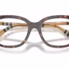 Burberry BE2430F 4216 - Dark Havana eyeglasses angle view