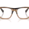 Burberry BE2445F 4207 - Striped Beige eyeglasses front view