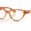 Burberry BE2467 4256 - Light Havana eyeglasses angle view