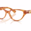 Burberry BE2467F 4256 - Light Havana eyeglasses angle view