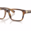 Burberry BE2469 4253 - Striped Brown eyeglasses angle view