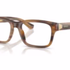 Burberry BE2469F 4253 - Striped Brown eyeglasses angle view