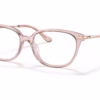 Coach HC6185 5668 - Transparent Blush eyeglasses angle view