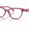 Coach HC6243F 5824 - Transparent Burgundy eyeglasses angle view