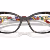 Dolce&Gabbana DG3398 3217 - Havana On White Barrow eyeglasses angle view
