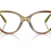 Dolce&Gabbana DG3438 3475 - Striped Green Transparent eyeglasses front view