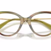 Dolce&Gabbana DG3438 3475 - Striped Green Transparent eyeglasses angle view