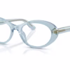 Dolce&Gabbana DG3450 3134 - Transparent Light Blue eyeglasses angle view