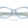 Dolce&Gabbana DG3450 3134 - Transparent Light Blue eyeglasses angle view