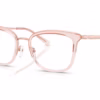 Michael Kors MK3032 3417 - Rose Gold/Pink Transparent eyeglasses angle view