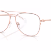 Michael Kors MK3089 1108 - Rose Gold Shiny eyeglasses angle view