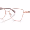 Michael Kors MK3090 1108 - Rose Gold Shiny eyeglasses angle view