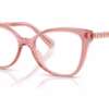 Michael Kors MK4170U 3101 - Pink Transparent eyeglasses angle view