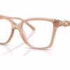 Michael Kors MK4180U 4051 - Light Brown Transparent eyeglasses angle view