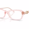 Michael Kors MK4182U 3901 - Light Pink Transparent eyeglasses angle view