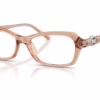 Michael Kors MK4182U 4051 - Light Brown Transparent eyeglasses angle view