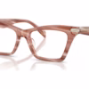 Michael Kors MK4185BU 4056 - Pink Horn eyeglasses angle view