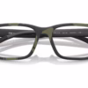 Prada Linea Rossa PS 01RV 14X1O1 - Mimetic Green Rubbered eyeglasses angle view