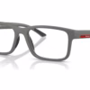 Prada Linea Rossa PS 01RV 16X1O1 - Metallized Grey eyeglasses angle view