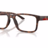 Prada Linea Rossa PS 01RV 17X1O1 - Dark Tortoise Rubber eyeglasses angle view
