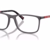Prada Linea Rossa PS 03QV 01D1O1 - Transparent Anthracite eyeglasses angle view