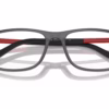 Prada Linea Rossa PS 03QV 01D1O1 - Transparent Anthracite eyeglasses angle view