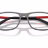 Prada Linea Rossa PS 03QV 16X1O1 - Grey Silver eyeglasses angle view