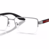 Prada Linea Rossa PS 51SV 7CQ1O1 - Gunmetal eyeglasses angle view