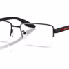 Prada Linea Rossa PS 51SV DG01O1 - Rubbered Black eyeglasses angle view