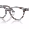 Ray-Ban RX2241V 8361 - Striped Transparent Blue eyeglasses angle view