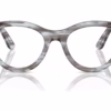 Ray-Ban RX2241V 8361 - Striped Transparent Blue eyeglasses front view