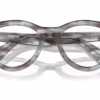 Ray-Ban RX2241V 8361 - Striped Transparent Blue eyeglasses angle view