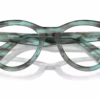 Ray-Ban RX2241V 8362 - Striped Transparent Green eyeglasses angle view