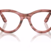 Ray-Ban RX2241V 8363 - Striped Transparent Pink eyeglasses front view