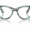 Ray-Ban RB2241VF 8362 - Striped Transparent Green eyeglasses front view