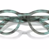 Ray-Ban RB2241VF 8362 - Striped Transparent Green eyeglasses angle view