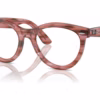 Ray-Ban RB2241VF 8363 - Striped Transparent Pink eyeglasses angle view
