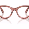 Ray-Ban RB2241VF 8363 - Striped Transparent Pink eyeglasses front view