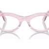 Ray-Ban RB2242V 8292 - Photo Waves Purple eyeglasses front view