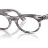 Ray-Ban RB2242V 8361 - Striped Transparent Blue eyeglasses angle view